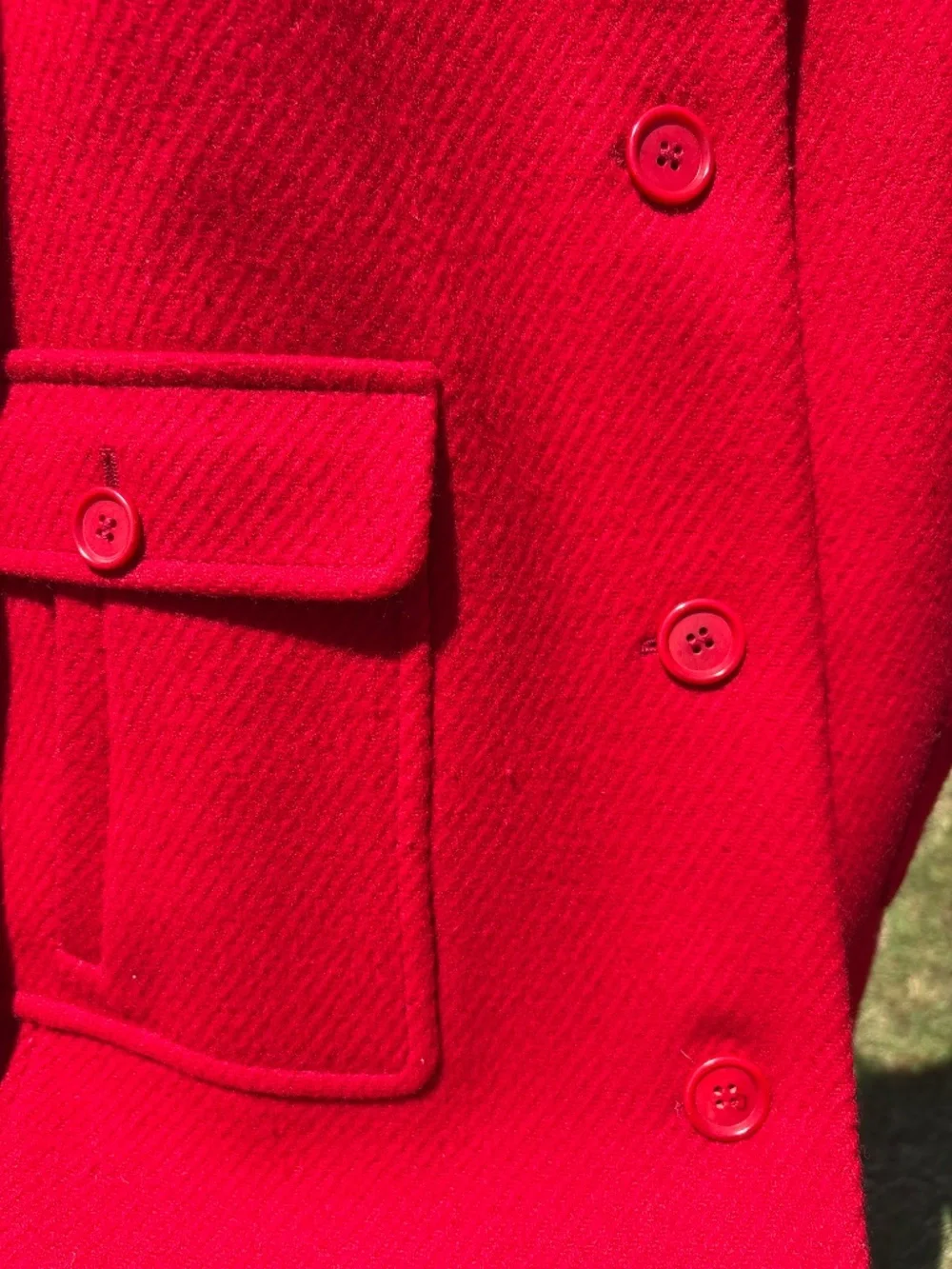 JCREW Red Lady Day Coat Vintage 12 - Picture 2 of 5